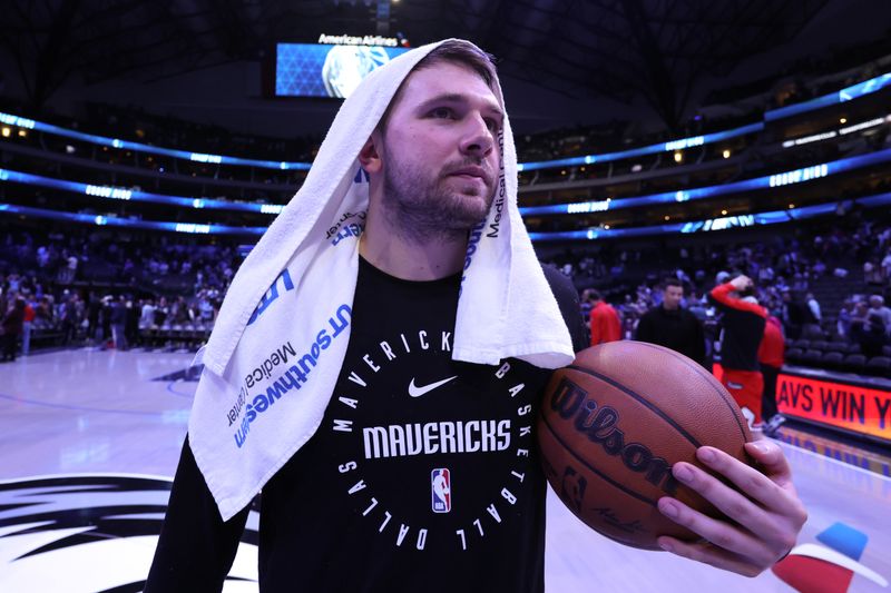 DALLAS, TEXAS - NOVEMBER 06: Luka Doncic #77 of the Dallas Mavericks walks off the court after defeating the Chicago Bulls at American Airlines Center on November 06, 2024 in Dallas, Texas. NOTE TO USER: User expressly acknowledges and agrees that, by downloading and or using this photograph, User is consenting to the terms and conditions of the Getty Images License Agreement. (Photo by Sam Hodde/Getty Images)