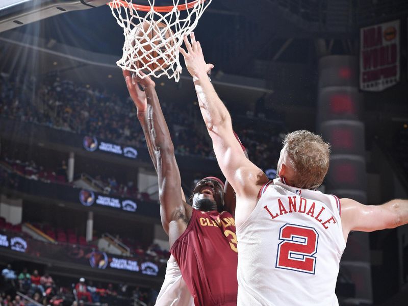 HOUSTON, TX - MARCH 16:  Caris LeVert #3 of the Cleveland Cavaliers shoots the ball during the game against the Houston Rockets on March 16, 2023 at the Toyota Center in Houston, Texas. NOTE TO USER: User expressly acknowledges and agrees that, by downloading and or using this photograph, User is consenting to the terms and conditions of the Getty Images License Agreement. Mandatory Copyright Notice: Copyright 2024 NBAE (Photo by Logan Riely/NBAE via Getty Images)