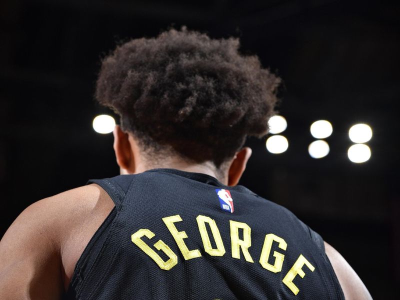 HOUSTON, TX - JANUARY 20: Keyonte George #3 of the Utah Jazz looks on during the game against the Houston Rockets on January 20, 2024 at the Toyota Center in Houston, Texas. NOTE TO USER: User expressly acknowledges and agrees that, by downloading and or using this photograph, User is consenting to the terms and conditions of the Getty Images License Agreement. Mandatory Copyright Notice: Copyright 2024 NBAE (Photo by Logan Riely/NBAE via Getty Images)