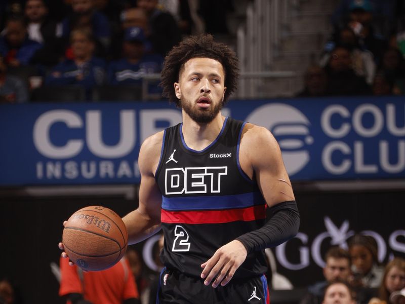 DETROIT, MI - NOOVEMBER 12: Cade Cunningham #2 of the Detroit Pistons dribbles the ball during the game against the Miami Heat during the Emirates NBA Cup game on November 12, 2024 at Little Caesars Arena in Detroit, Michigan. NOTE TO USER: User expressly acknowledges and agrees that, by downloading and/or using this photograph, User is consenting to the terms and conditions of the Getty Images License Agreement. Mandatory Copyright Notice: Copyright 2024 NBAE (Photo by Brian Sevald/NBAE via Getty Images)