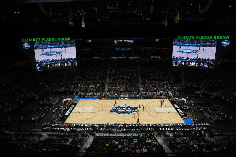 Mar 24, 2023; Seattle, WA, USA; A general overall view of Climate Pledge Arena. Mandatory Credit: Kirby Lee-USA TODAY Sports