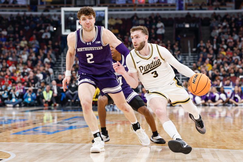 Mar 12, 2026; Chicago, IL, USA; Purdue Boilermakers guard Braden Smith (3) drives to the basket against Northwestern Wildcats forward Nick Martinelli (2) during the second half at United Center. Mandatory Credit: Kamil Krzaczynski-Imagn Images Mar 12, 2026; Chicago, IL, USA; Purdue Boilermakers guard Braden Smith (3) drives to the basket against Northwestern Wildcats forward Nick Martinelli (2) during the second half at United Center. Mandatory Credit: Kamil Krzaczynski-Imagn Images