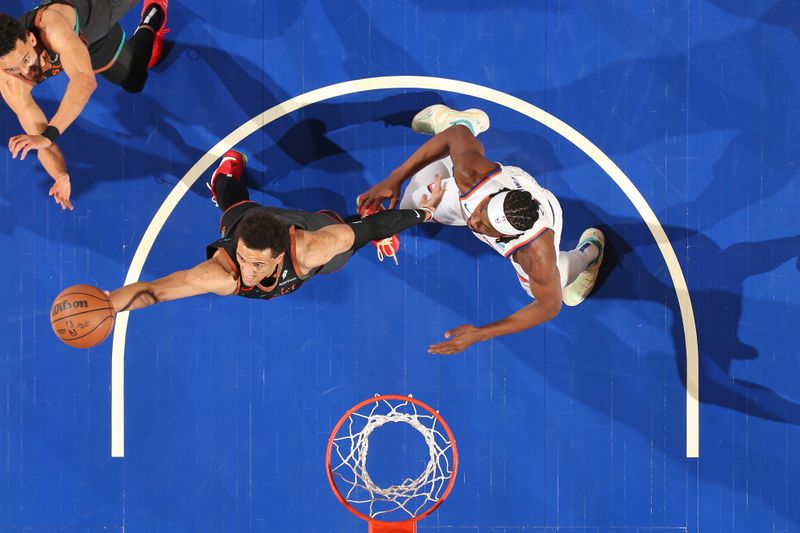 NEW YORK, NY - JANUARY 18: Patrick Baldwin #7 of the Washington Wizards grabs a rebound during the game against the New York Knicks on January 18, 2024 at Madison Square Garden in New York City, New York. NOTE TO USER: User expressly acknowledges and agrees that, by downloading and or using this photograph, User is consenting to the terms and conditions of the Getty Images License Agreement. Mandatory Copyright Notice: Copyright 2024 NBAE  (Photo by Nathaniel S. Butler/NBAE via Getty Images)