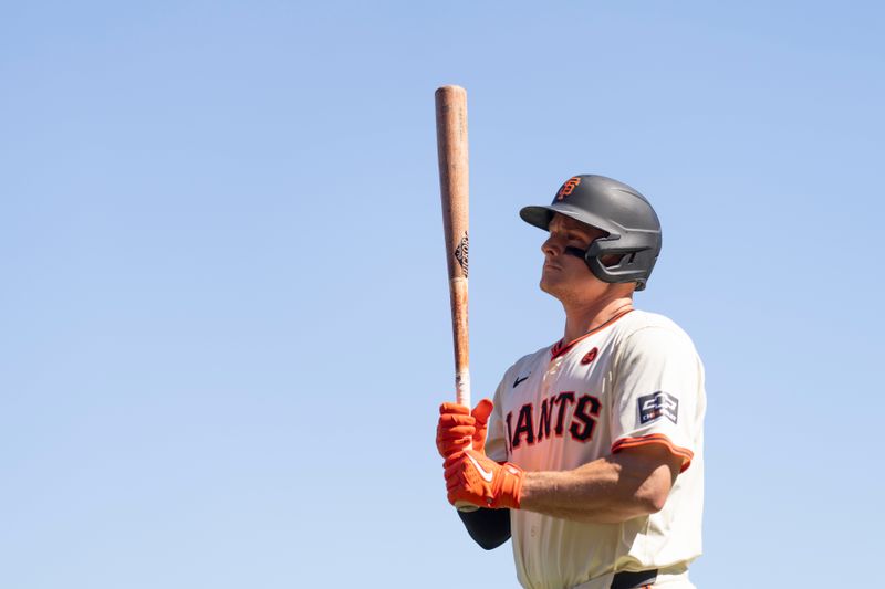 Sep 5, 2024; San Francisco, California, USA;  San Francisco Giants third base Matt Chapman (26) during the eighth inning against the Arizona Diamondbacks at Oracle Park. Mandatory Credit: Stan Szeto-Imagn Images