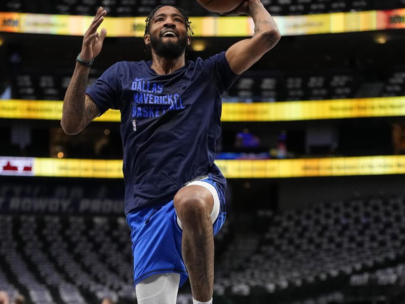 DALLAS, TEXAS - FEBRUARY 12: Derrick Jones Jr. #55 of the Dallas Mavericks warms up before the game against the Washington Wizards at American Airlines Center on February 12, 2024 in Dallas, Texas. NOTE TO USER: User expressly acknowledges and agrees that, by downloading and or using this photograph, User is consenting to the terms and conditions of the Getty Images License Agreement. (Photo by Sam Hodde/Getty Images)