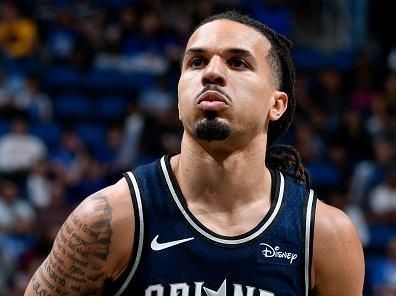 ORLANDO, FL - NOVEMBER 6: Cole Anthony #50 of the Orlando Magic prepares to shoot a free throw during the game against the Dallas Mavericks on November 6, 2023 at Amway Center in Orlando, Florida. NOTE TO USER: User expressly acknowledges and agrees that, by downloading and or using this photograph, User is consenting to the terms and conditions of the Getty Images License Agreement. Mandatory Copyright Notice: Copyright 2023 NBAE (Photo by Fernando Medina/NBAE via Getty Images)