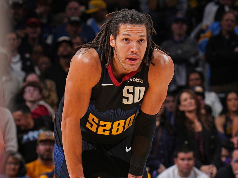 DENVER, CO - JANUARY 27: Aaron Gordon #50 of the Denver Nuggets looks on during the game against the Philadelphia 76ers on January 27, 2024 at the Ball Arena in Denver, Colorado. NOTE TO USER: User expressly acknowledges and agrees that, by downloading and/or using this Photograph, user is consenting to the terms and conditions of the Getty Images License Agreement. Mandatory Copyright Notice: Copyright 2024 NBAE (Photo by Bart Young/NBAE via Getty Images)