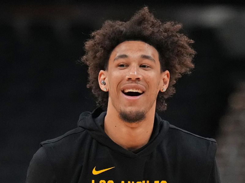 INDIANAPOLIS, IN - MARCH 29: Jaxson Hayes #11 of the Los Angeles Lakers warms up before the game against the Indiana Pacers on March 24, 2024 at Gainbridge Fieldhouse in Indianapolis, Indiana. NOTE TO USER: User expressly acknowledges and agrees that, by downloading and or using this Photograph, user is consenting to the terms and conditions of the Getty Images License Agreement. Mandatory Copyright Notice: Copyright 2024 NBAE (Photo by Jesse D. Garrabrant /NBAE via Getty Images)