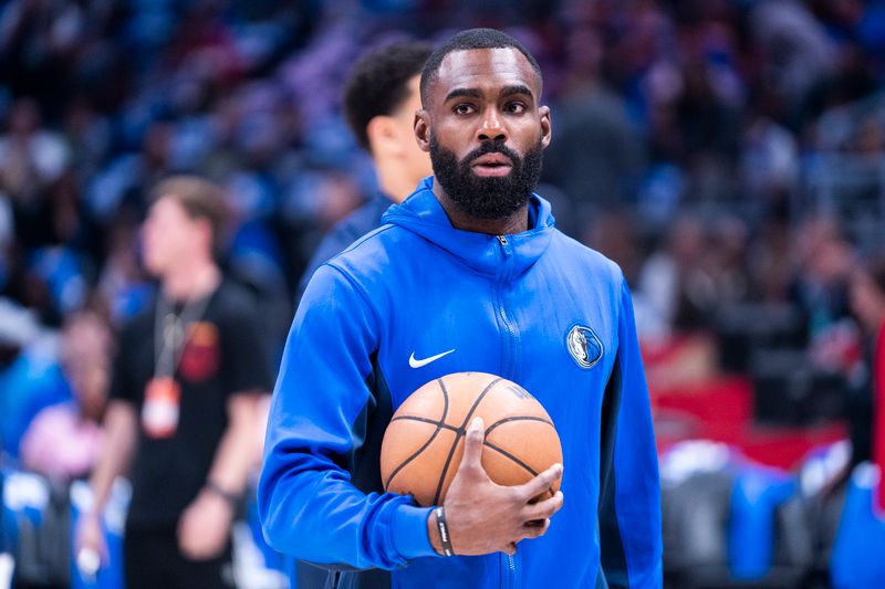 LOS ANGELES, CA - APRIL 21: Tim Hardaway Jr. #10 of the Dallas Mavericks looks on before the game against the LA Clippers during the 2024 NBA Playoffs on April 21, 2024 at Crypto.Com Arena in Los Angeles, California. NOTE TO USER: User expressly acknowledges and agrees that, by downloading and/or using this Photograph, user is consenting to the terms and conditions of the Getty Images License Agreement. Mandatory Copyright Notice: Copyright 2024 NBAE (Photo by Tyler Ross/NBAE via Getty Images)