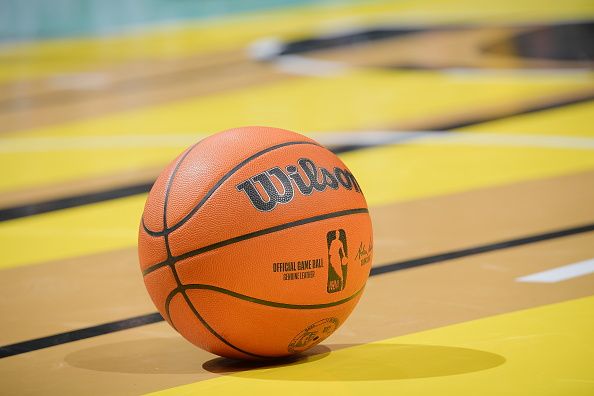 SAN ANTONIO, TX - NOVEMBER 17: A generic photo of the official NBA Wilson basketball during the game between the Sacramento Kings and the San Antonio Spurs   during the In-Season Tournament on November 17, 2023 at the Frost Bank Center in San Antonio, Texas. NOTE TO USER: User expressly acknowledges and agrees that, by downloading and or using this photograph, user is consenting to the terms and conditions of the Getty Images License Agreement. Mandatory Copyright Notice: Copyright 2023 NBAE (Photos by Michael Gonzales/NBAE via Getty Images)