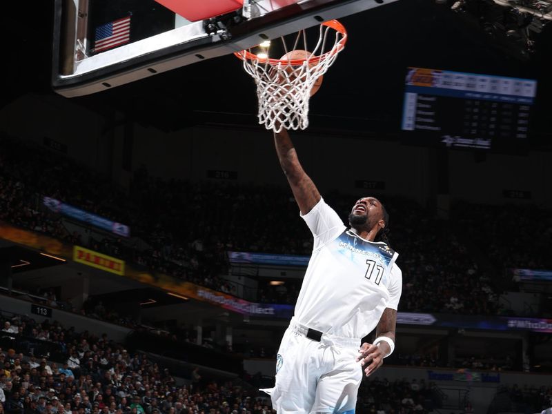 MINNEAPOLIS, MN -  DECEMBER 2: Naz Reid #11 of the Minnesota Timberwolves dunks the ball during the game against the Los Angeles Lakers on December 2, 2024 at Target Center in Minneapolis, Minnesota. NOTE TO USER: User expressly acknowledges and agrees that, by downloading and or using this Photograph, user is consenting to the terms and conditions of the Getty Images License Agreement. Mandatory Copyright Notice: Copyright 2024 NBAE (Photo by David Sherman/NBAE via Getty Images)