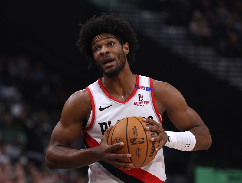 INGLEWOOD, CALIFORNIA - OCTOBER 30: Scoot Henderson #00 of the Portland Trail Blazers reacts during the first half against the LA Clippers at Intuit Dome on October 30, 2024 in Inglewood, California. (Photo by Harry How/Getty Images). NOTE TO USER: User expressly acknowledges and agrees that, by downloading and or using this photograph, User is consenting to the terms and conditions of the Getty Images License Agreement. (Photo by Harry How/Getty Images)