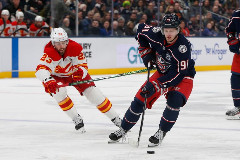Blue Jackets Blaze Past Flames: Werenski and Coyle Ignite Columbus Victory