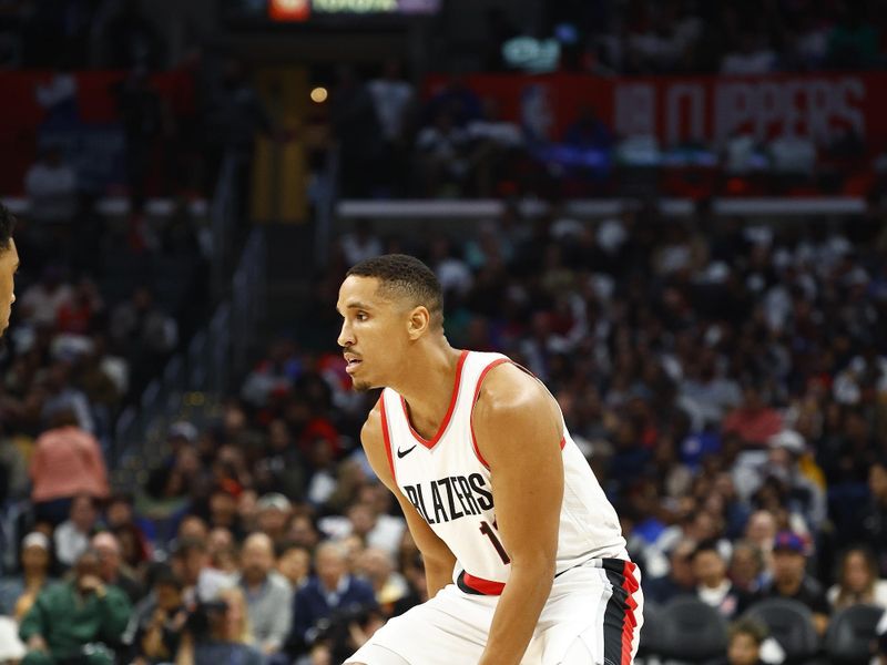 LOS ANGELES, CALIFORNIA - OCTOBER 25:  Malcolm Brogdon #11 of the Portland Trail Blazers against the LA Clippers in the second half at Crypto.com Arena on October 25, 2023 in Los Angeles, California.  NOTE TO USER: User expressly acknowledges and agrees that, by downloading and/or using this photograph, user is consenting to the terms and conditions of the Getty Images License Agreement. (Photo by Ronald Martinez/Getty Images)