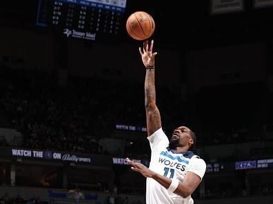 MINNEAPOLIS, MN - NOVEMBER 30: Naz Reid #11 of the Minnesota Timberwolves shoots the ball during the game against the Utah Jazz on November 30, 2023 at Target Center in Minneapolis, Minnesota. NOTE TO USER: User expressly acknowledges and agrees that, by downloading and or using this Photograph, user is consenting to the terms and conditions of the Getty Images License Agreement. Mandatory Copyright Notice: Copyright 2023 NBAE (Photo by David Sherman/NBAE via Getty Images)