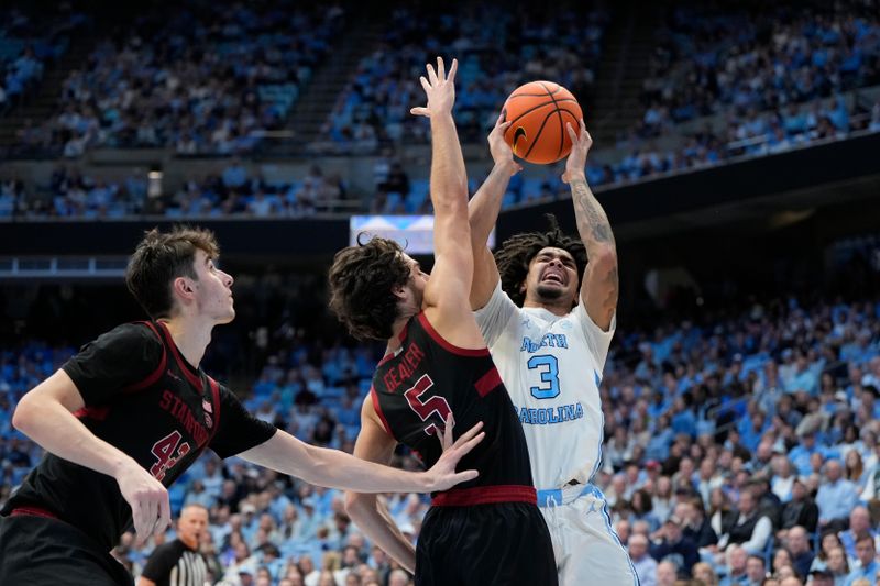 Jan 18, 2025; Chapel Hill, North Carolina, USA; xxx in the second half at Dean E. Smith Center. Mandatory Credit: Bob Donnan-Imagn Images