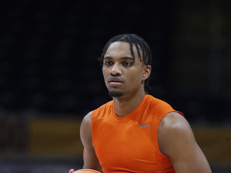 Jan 16, 2024; Pittsburgh, Pennsylvania, USA; Syracuse Orange guard JJ Starling (2) warms up before the game against the Pittsburgh Panthers at the Petersen Events Center. Mandatory Credit: Charles LeClaire-USA TODAY Sports