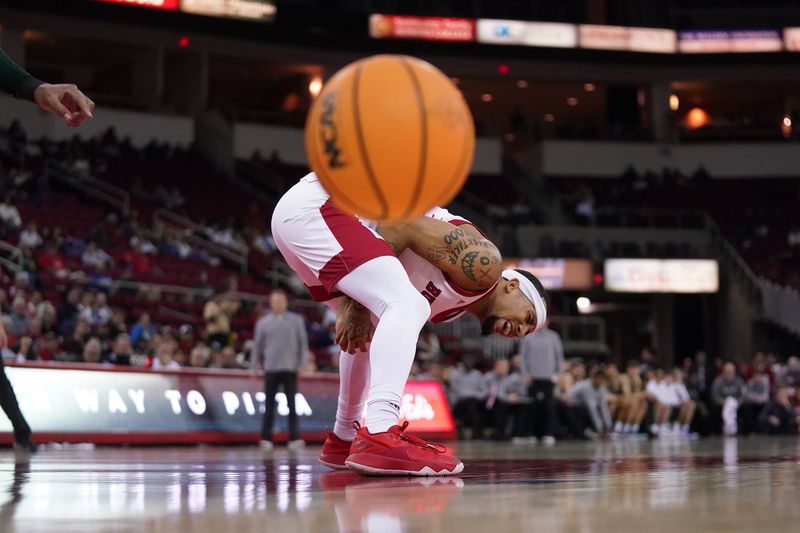 Feb 3, 2024; Fresno, California, USA; Fresno State Bulldogs guard Isaiah Hill (3) reacts after committing a turnover against the Colorado State Rams in the second half at the Save Mart Center. Mandatory Credit: Cary Edmondson-USA TODAY Sports