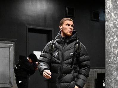 PHILADELPHIA, PA - DECEMBER 22:  Malachi Flynn #22 of the Toronto Raptors arrives to the arena before the game against the Philadelphia 76ers on December 22, 2023 at the Wells Fargo Center in Philadelphia, Pennsylvania NOTE TO USER: User expressly acknowledges and agrees that, by downloading and/or using this Photograph, user is consenting to the terms and conditions of the Getty Images License Agreement. Mandatory Copyright Notice: Copyright 2023 NBAE (Photo by David Dow/NBAE via Getty Images)