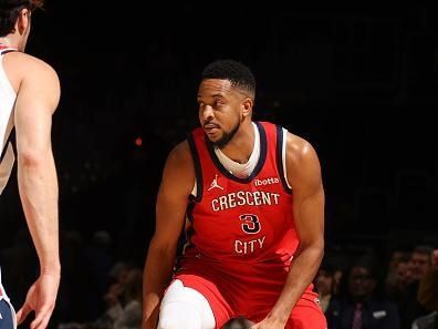 WASHINGTON, DC -? DECEMBER 13:  CJ McCollum #3 of the New Orleans Pelicans handles the ball during the game  on December 13, 2023 at Capital One Arena in Washington, DC. NOTE TO USER: User expressly acknowledges and agrees that, by downloading and or using this Photograph, user is consenting to the terms and conditions of the Getty Images License Agreement. Mandatory Copyright Notice: Copyright 2023 NBAE (Photo by Stephen Gosling/NBAE via Getty Images)