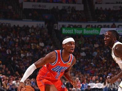 OKLAHOMA CITY, OK - DECEMBER 23: Shai Gilgeous-Alexander #2 of the Oklahoma City Thunder handles the ball during the game against the Los Angeles Lakers on December 23, 2023 at Paycom Arena in Oklahoma City, Oklahoma. NOTE TO USER: User expressly acknowledges and agrees that, by downloading and or using this photograph, User is consenting to the terms and conditions of the Getty Images License Agreement. Mandatory Copyright Notice: Copyright 2023 NBAE (Photo by Zach Beeker/NBAE via Getty Images)