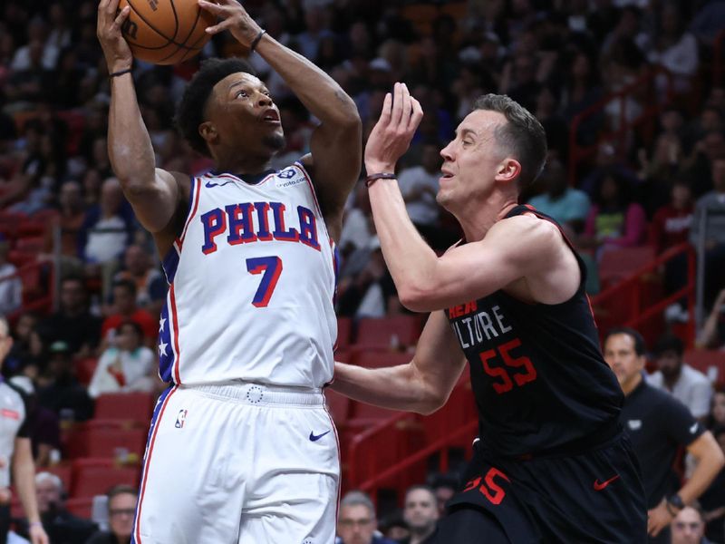 Philadelphia 76ers and Miami Heat Clash in Wells Fargo Center Arena Showdown