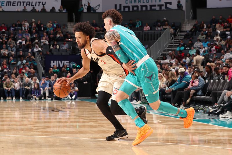 CHARLOTTE, NC - NOVEMBER 21: Cade Cunningham #2 of the Detroit Pistons drives to the basket during the game against the Charlotte Hornets on November 21, 2024 at Spectrum Center in Charlotte, North Carolina. NOTE TO USER: User expressly acknowledges and agrees that, by downloading and or using this photograph, User is consenting to the terms and conditions of the Getty Images License Agreement. Mandatory Copyright Notice: Copyright 2024 NBAE (Photo by Kent Smith/NBAE via Getty Images)