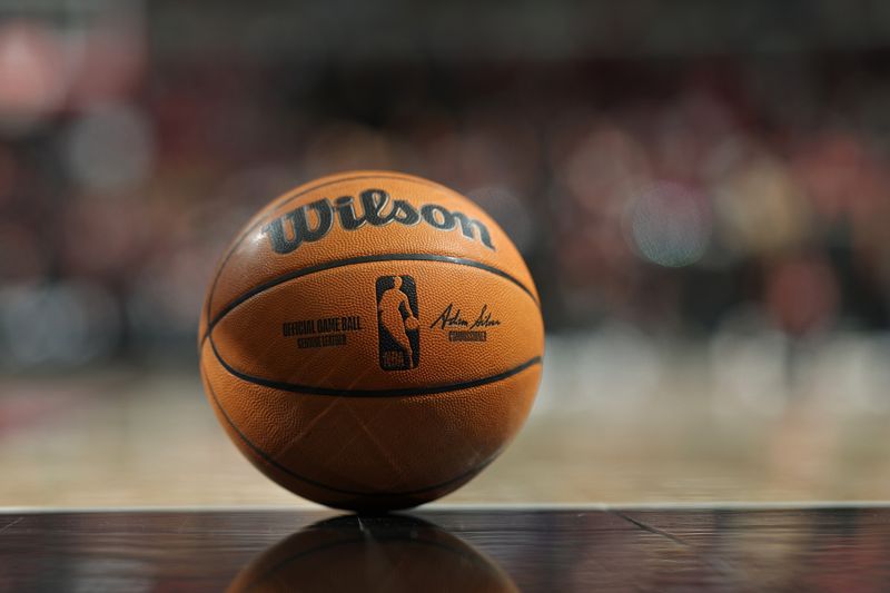 CHICAGO, IL - JANUARY 15: A generic basketball photo of the Official Wilson basketball during the game between the Atlanta Hawks and the Chicago Bulls on January 15, 2025 at United Center in Chicago, Illinois. NOTE TO USER: User expressly acknowledges and agrees that, by downloading and or using this photograph, User is consenting to the terms and conditions of the Getty Images License Agreement. Mandatory Copyright Notice: Copyright 2025 NBAE (Photo by Jeff Haynes/NBAE via Getty Images)