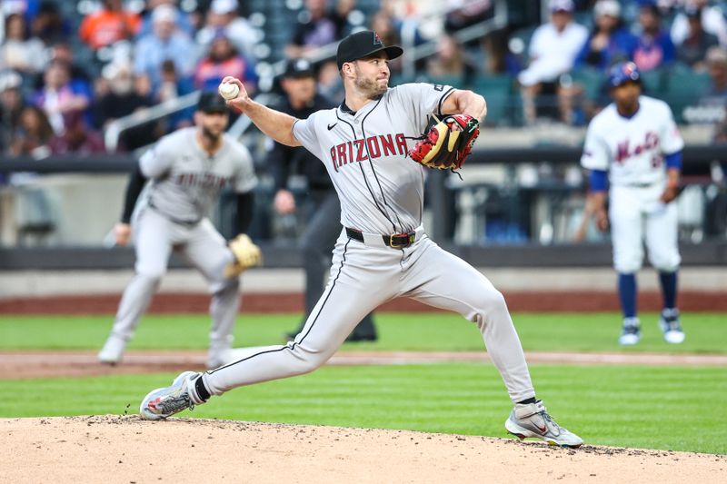 May 30, 2024; New York City, New York, USA; Arizona Diamondbacks relief pitcher Bryce Jarvis (40) pitches in the first inning against the New York Mets at Citi Field. Mandatory Credit: Wendell Cruz-USA TODAY Sports