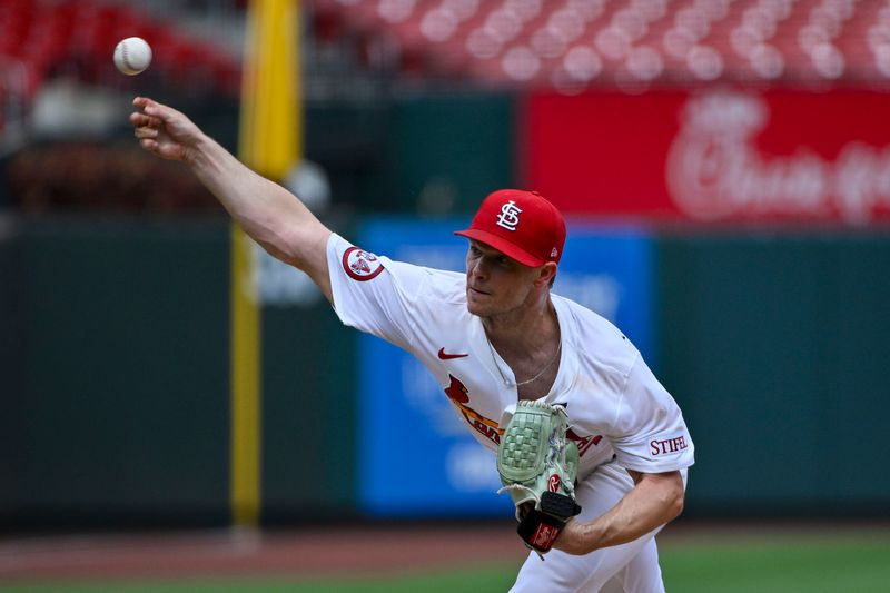 Aug 29, 2024; St. Louis, Missouri, USA;  St. Louis Cardinals starting pitcher Sonny Gray (54) pitches against the San Diego Padres during the second inning at Busch Stadium. Mandatory Credit: Jeff Curry-USA TODAY Sports