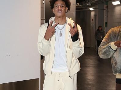 MILWAUKEE, WI - DECEMBER 2: Jalen Johnson #1 of the Atlanta Hawks arrives to the arena before the game against the Milwaukee Bucks on December 2, 2023 at the Fiserv Forum Center in Milwaukee, Wisconsin. NOTE TO USER: User expressly acknowledges and agrees that, by downloading and or using this Photograph, user is consenting to the terms and conditions of the Getty Images License Agreement. Mandatory Copyright Notice: Copyright 2023 NBAE (Photo by Gary Dineen/NBAE via Getty Images).