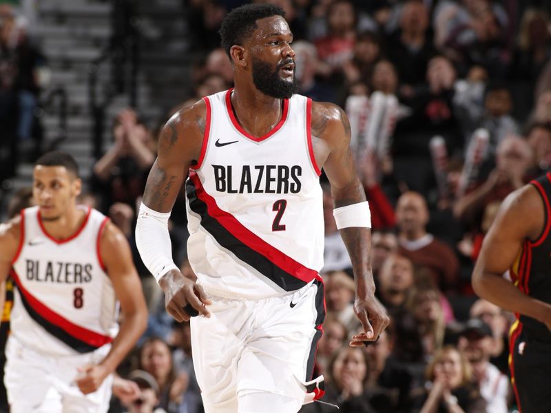 PORTLAND, OR - MARCH 13:  Deandre Ayton #2 of the Portland Trail Blazers looks on during the game on March 13, 2024 at the Moda Center Arena in Portland, Oregon. NOTE TO USER: User expressly acknowledges and agrees that, by downloading and or using this photograph, user is consenting to the terms and conditions of the Getty Images License Agreement. Mandatory Copyright Notice: Copyright 2024 NBAE (Photo by Cameron Browne/NBAE via Getty Images)