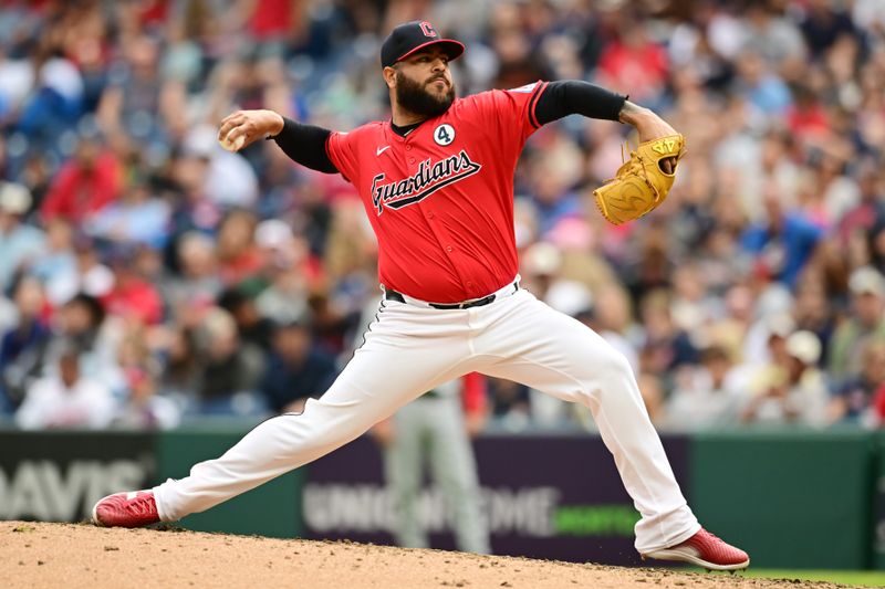 Jun 2, 2024; Cleveland, Ohio, USA; Cleveland Guardians relief pitcher Pedro Avila (60) throws a pitch during the ninth inning against the Washington Nationals at Progressive Field. Mandatory Credit: Ken Blaze-USA TODAY Sports