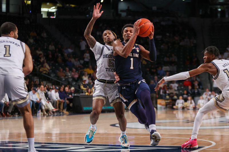 Notre Dame Clashes with Georgia Tech at Purcell Pavilion