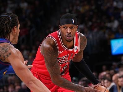 DENVER, CO - NOVEMBER 4: Torrey Craig #13 of Chicago Bulls dribbles the ball during the game against the Denver Nuggets on November 4, 2023 at the Ball Arena in Denver, Colorado. NOTE TO USER: User expressly acknowledges and agrees that, by downloading and/or using this Photograph, user is consenting to the terms and conditions of the Getty Images License Agreement. Mandatory Copyright Notice: Copyright 2023 NBAE (Photo by Garrett Ellwood/NBAE via Getty Images)