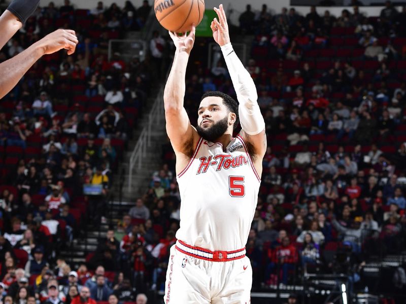 HOUSTON, TX - JANUARY 20: /jr5/ shoots the ball during the game against the Utah Jazz on January 20, 2024 at the Toyota Center in Houston, Texas. NOTE TO USER: User expressly acknowledges and agrees that, by downloading and or using this photograph, User is consenting to the terms and conditions of the Getty Images License Agreement. Mandatory Copyright Notice: Copyright 2024 NBAE (Photo by Logan Riely/NBAE via Getty Images)