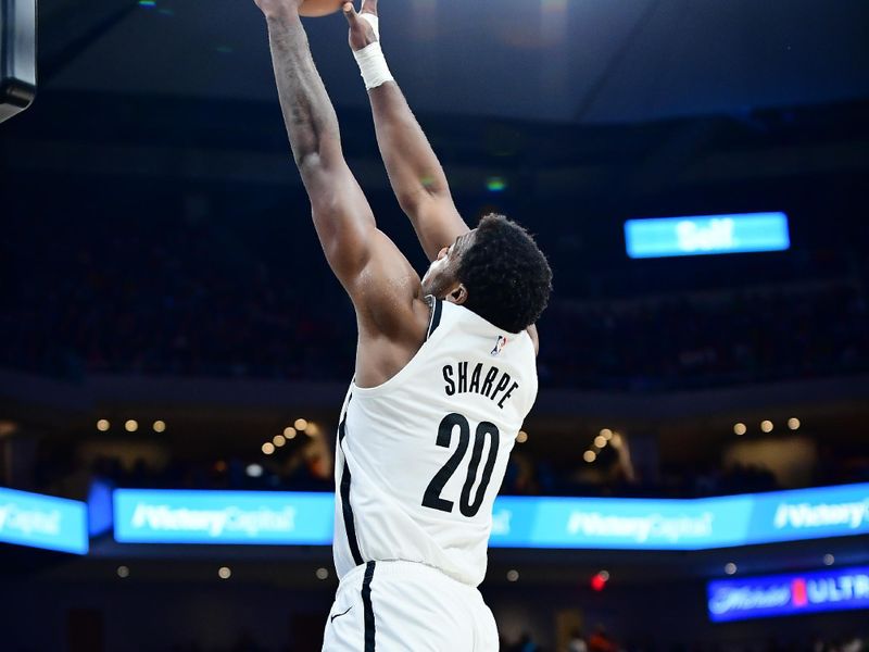 AUSTIN, TX - MARCH 17: Day'Ron Sharpe #20 of the Brooklyn Nets grabs the rebound during the game against the San Antonio Spurs on March 17, 2024 at the Moody Center in Austin, Texas. NOTE TO USER: User expressly acknowledges and agrees that, by downloading and or using this photograph, user is consenting to the terms and conditions of the Getty Images License Agreement. Mandatory Copyright Notice: Copyright 2024 NBAE (Photos by Michael Gonzales/NBAE via Getty Images)