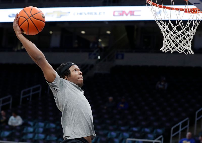 Jan 25, 2023; Pittsburgh, Pennsylvania, USA;  Wake Forest Demon Deacons guard Tyree Appleby (1) warms up before the game against the Pittsburgh Panthers at the Petersen Events Center. Mandatory Credit: Charles LeClaire-USA TODAY Sports