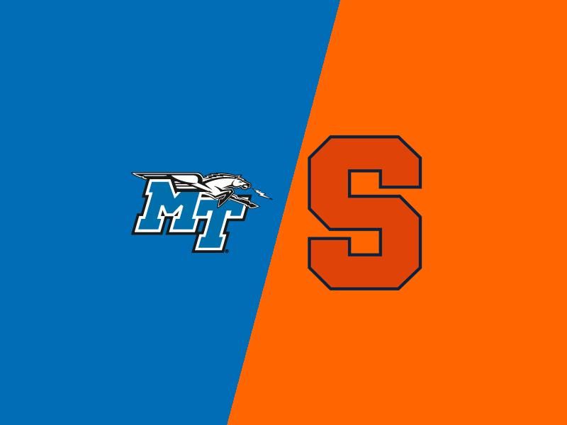 Middle Tennessee Blue Raiders VS Syracuse Orange