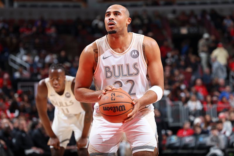 CHICAGO, IL - NOVEMBER 23:  Talen Horton-Tucker #22 of the Chicago Bulls shoots a free throw during the game against the Memphis Grizzlies on November 23, 2024 at United Center in Chicago, Illinois. NOTE TO USER: User expressly acknowledges and agrees that, by downloading and or using this photograph, User is consenting to the terms and conditions of the Getty Images License Agreement. Mandatory Copyright Notice: Copyright 2024 NBAE (Photo by Jeff Haynes/NBAE via Getty Images)