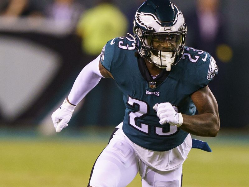 Philadelphia Eagles safety Chauncey Gardner-Johnson (23) in action during the NFL football game against the Minnesota Vikings, Monday, Sept. 19, 2022, in Philadelphia. (AP Photo/Chris Szagola)