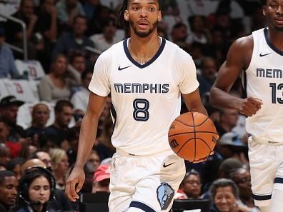 WASHINGTON, DC -? OCTOBER 28: Ziaire Williams #8 of the Memphis Grizzlies dribbles the ball during the game against the Washington Wizards on October 28, 2023 at Capital One Arena in Washington, DC. NOTE TO USER: User expressly acknowledges and agrees that, by downloading and or using this Photograph, user is consenting to the terms and conditions of the Getty Images License Agreement. Mandatory Copyright Notice: Copyright 2023 NBAE (Photo by Stephen Gosling/NBAE via Getty Images)