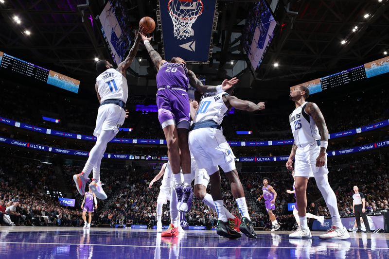 SALT LAKE CITY, UT - MARCH 25: John Collins #20 of the Utah Jazz goes up for the rebound during the game against the Dallas Mavericks on March 25, 2024 at Delta Center in Salt Lake City, Utah. NOTE TO USER: User expressly acknowledges and agrees that, by downloading and or using this Photograph, User is consenting to the terms and conditions of the Getty Images License Agreement. Mandatory Copyright Notice: Copyright 2024 NBAE (Photo by Melissa Majchrzak/NBAE via Getty Images)