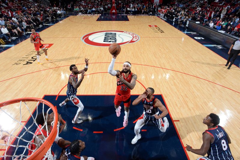 HOUSTON, TX - FEBRUARY 3: Gary Trent Jr. #33 of the Toronto Raptors shoots the ball during the game against the Houston Rockets on February 3, 2023 at the Toyota Center in Houston, Texas. NOTE TO USER: User expressly acknowledges and agrees that, by downloading and or using this photograph, User is consenting to the terms and conditions of the Getty Images License Agreement. Mandatory Copyright Notice: Copyright 2023 NBAE (Photo by Logan Riely/NBAE via Getty Images)