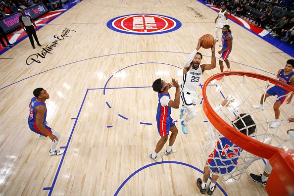 DETROIT, MI - DECEMBER 6: Derrick Rose #23 of the Memphis Grizzlies shoots the ball during the game against the Detroit Pistons on December 6, 2023 at Little Caesars Arena in Detroit, Michigan. NOTE TO USER: User expressly acknowledges and agrees that, by downloading and/or using this photograph, User is consenting to the terms and conditions of the Getty Images License Agreement. Mandatory Copyright Notice: Copyright 2023 NBAE (Photo by Brian Sevald/NBAE via Getty Images)