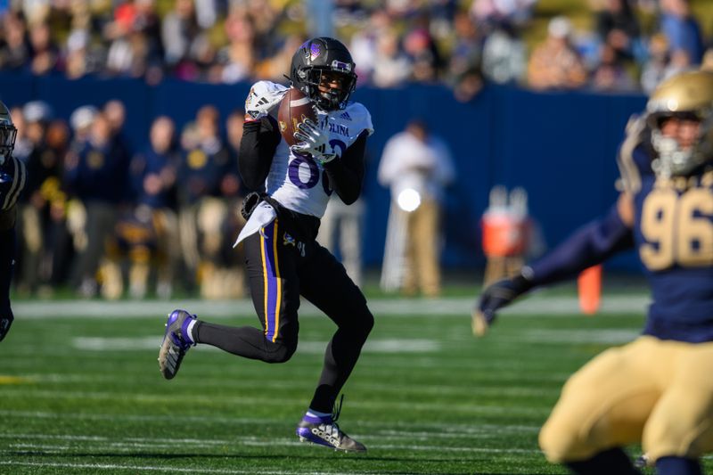 Nov 18, 2023; Annapolis, Maryland, USA; East Carolina Pirates wide receiver Jsi Hatfield (88) catches the ball during the first quarter against the Navy Midshipmen at Navy-Marine Corps Memorial Stadium. Mandatory Credit: Reggie Hildred-USA TODAY Sports