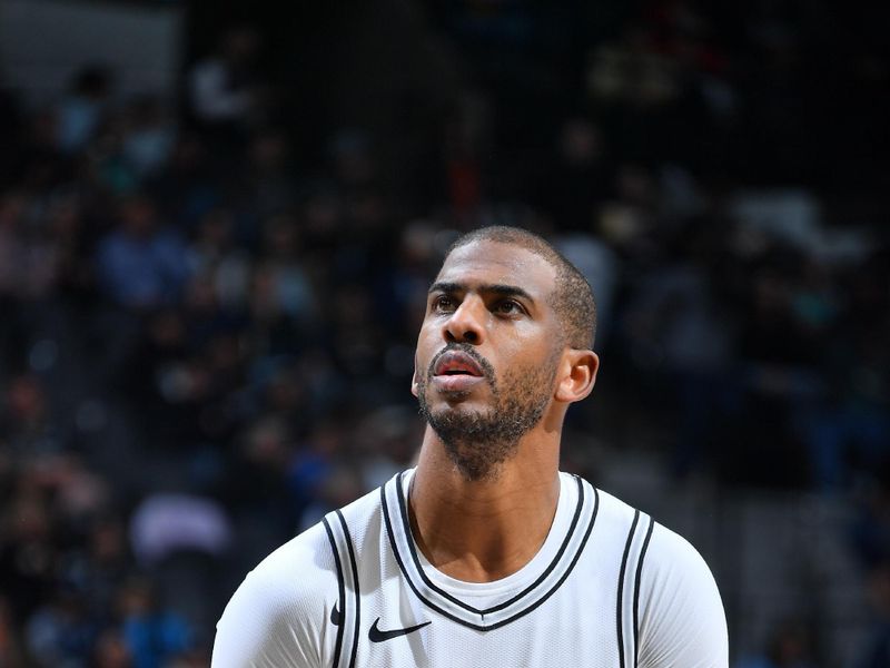 SAN ANTONIO, TX - JANUARY 17: Chris Paul #3 of the San Antonio Spurs prepares to shoot a free throw during the game against the Memphis Grizzlies on January 17, 2025 at the Frost Bank Center in San Antonio, Texas. NOTE TO USER: User expressly acknowledges and agrees that, by downloading and or using this photograph, user is consenting to the terms and conditions of the Getty Images License Agreement. Mandatory Copyright Notice: Copyright 2025 NBAE (Photos by Michael Gonzales/NBAE via Getty Images)