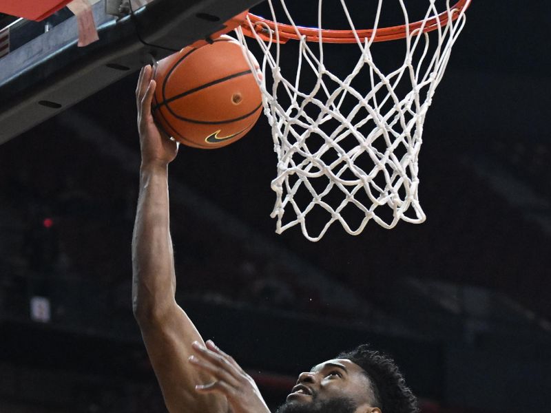 Feb 14, 2023; Las Vegas, Nevada, USA; San Jose State Spartans forward Sage Tolbert III (23) scores against the UNLV Runnin' Rebels in the second half at Thomas & Mack Center. Mandatory Credit: Candice Ward-USA TODAY Sports