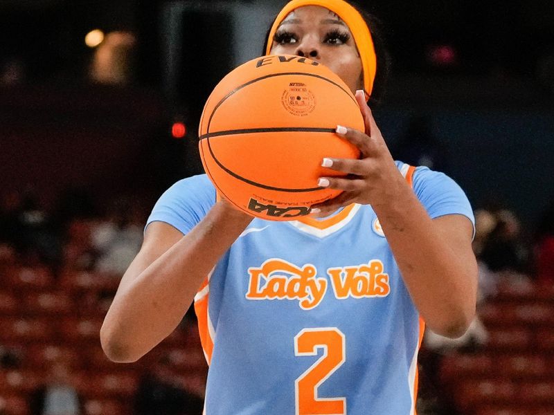 Mar 8, 2024; Greensville, SC, USA;Tennessee Lady Vols forward Rickea Jackson (2) at the foul line against the Alabama Crimson Tide during the second half at Bon Secours Wellness Arena. Mandatory Credit: Jim Dedmon-USA TODAY Sports