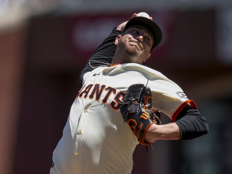 May 29, 2024; San Francisco, California, USA; San Francisco Giants pitcher Luke Jackson (77) delivers a pitch against the Philadelphia Phillies during the sixth inning at Oracle Park. Mandatory Credit: D. Ross Cameron-USA TODAY Sports